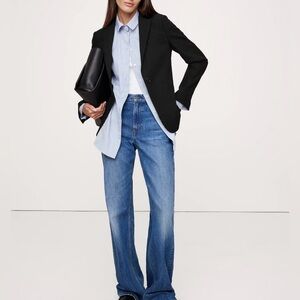 Banana Republic Classic tailored Black 2 button Blazer Suit Jacket womens size 4